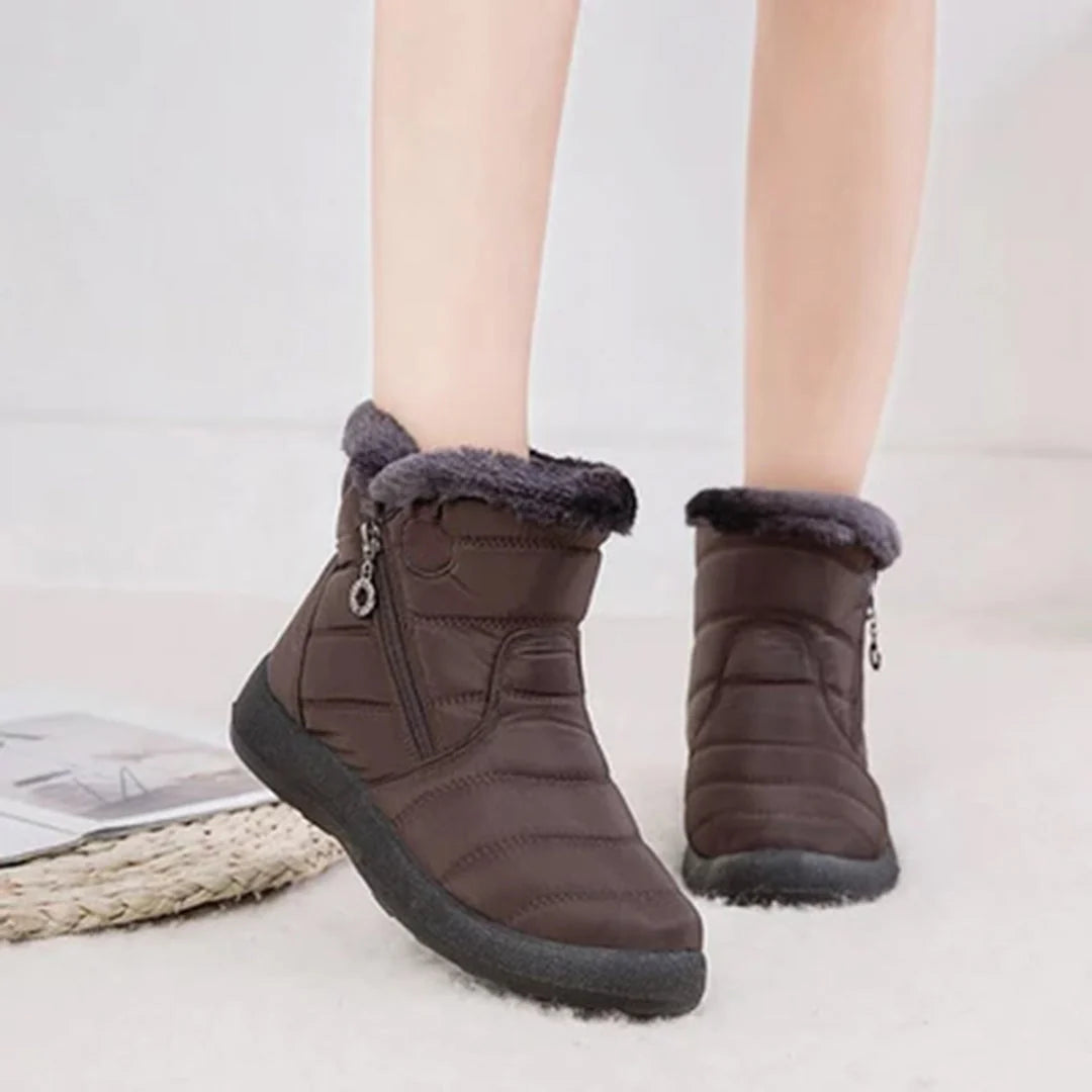 Aubrey | Ankle Snow Boots with Faux Fur Lining