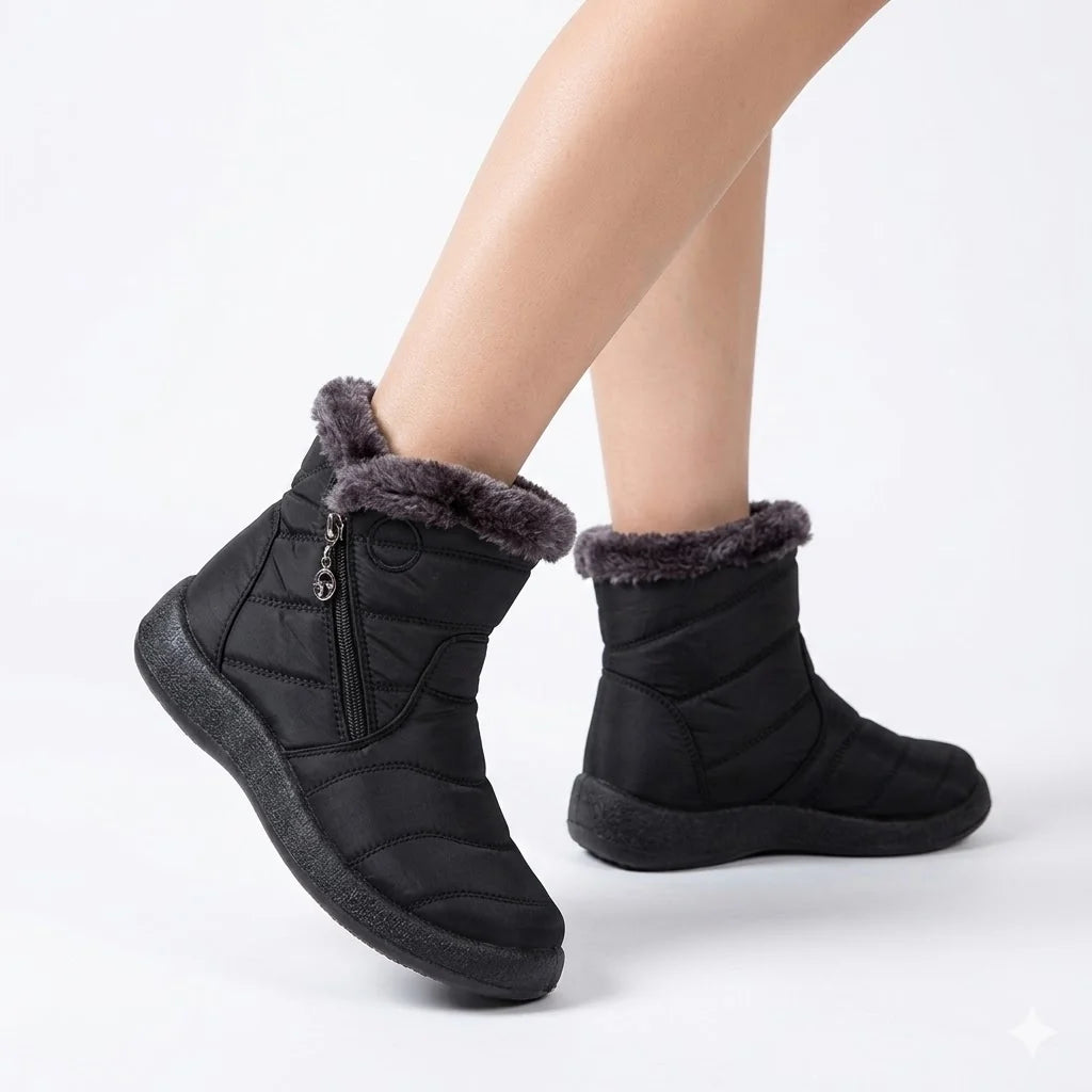 Aubrey | Ankle Snow Boots with Faux Fur Lining
