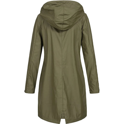 Audrey | Hooded Rain Jacket with Longline A-Line Fit for Winter