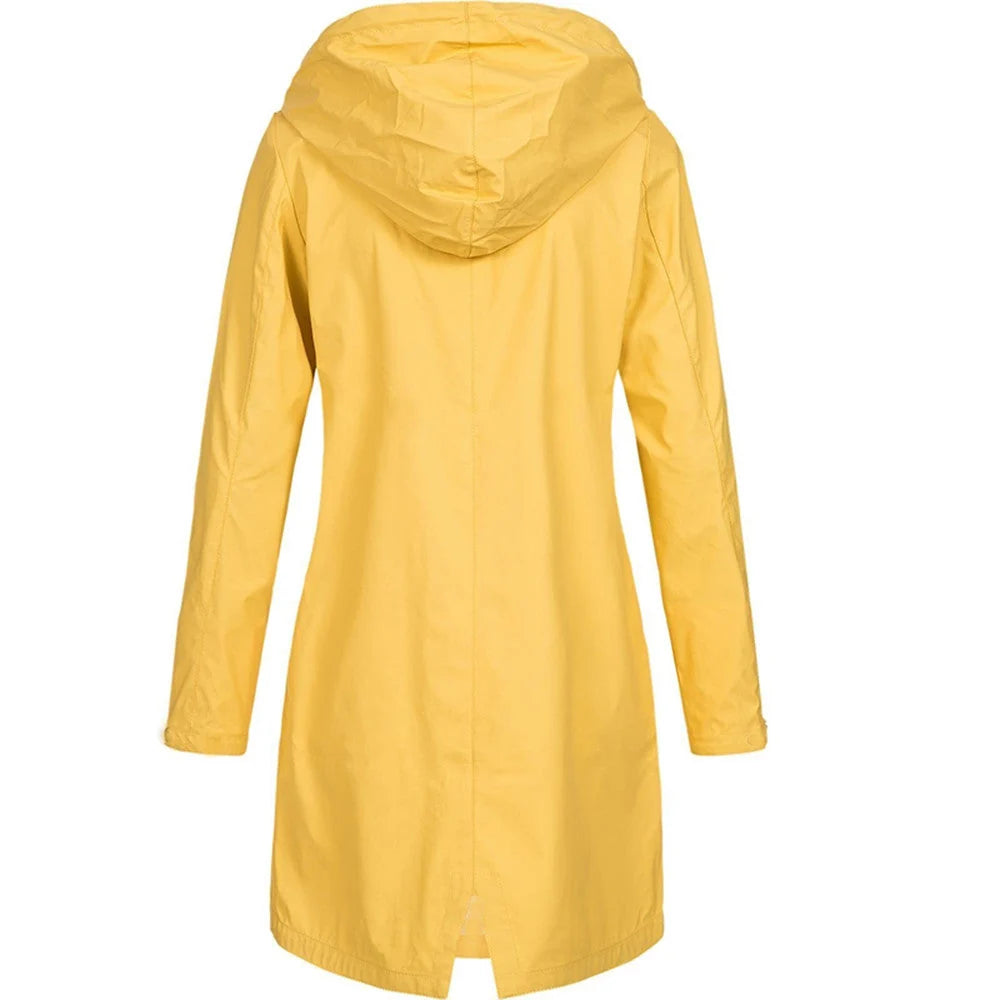 Audrey | Hooded Rain Jacket with Longline A-Line Fit for Winter
