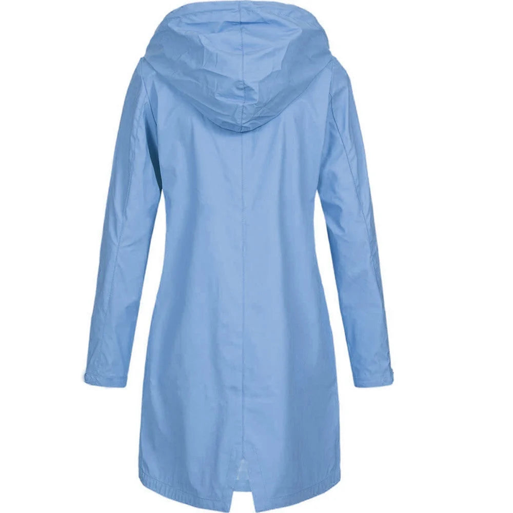 Audrey | Hooded Rain Jacket with Longline A-Line Fit for Winter