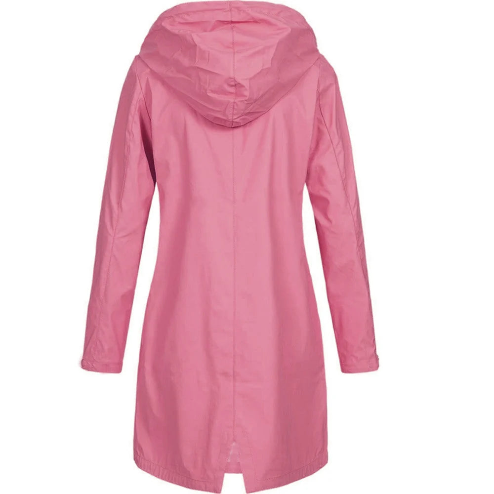Audrey | Hooded Rain Jacket with Longline A-Line Fit for Winter
