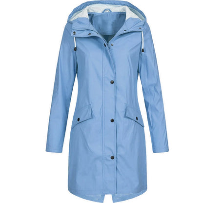 Audrey | Hooded Rain Jacket with Longline A-Line Fit for Winter