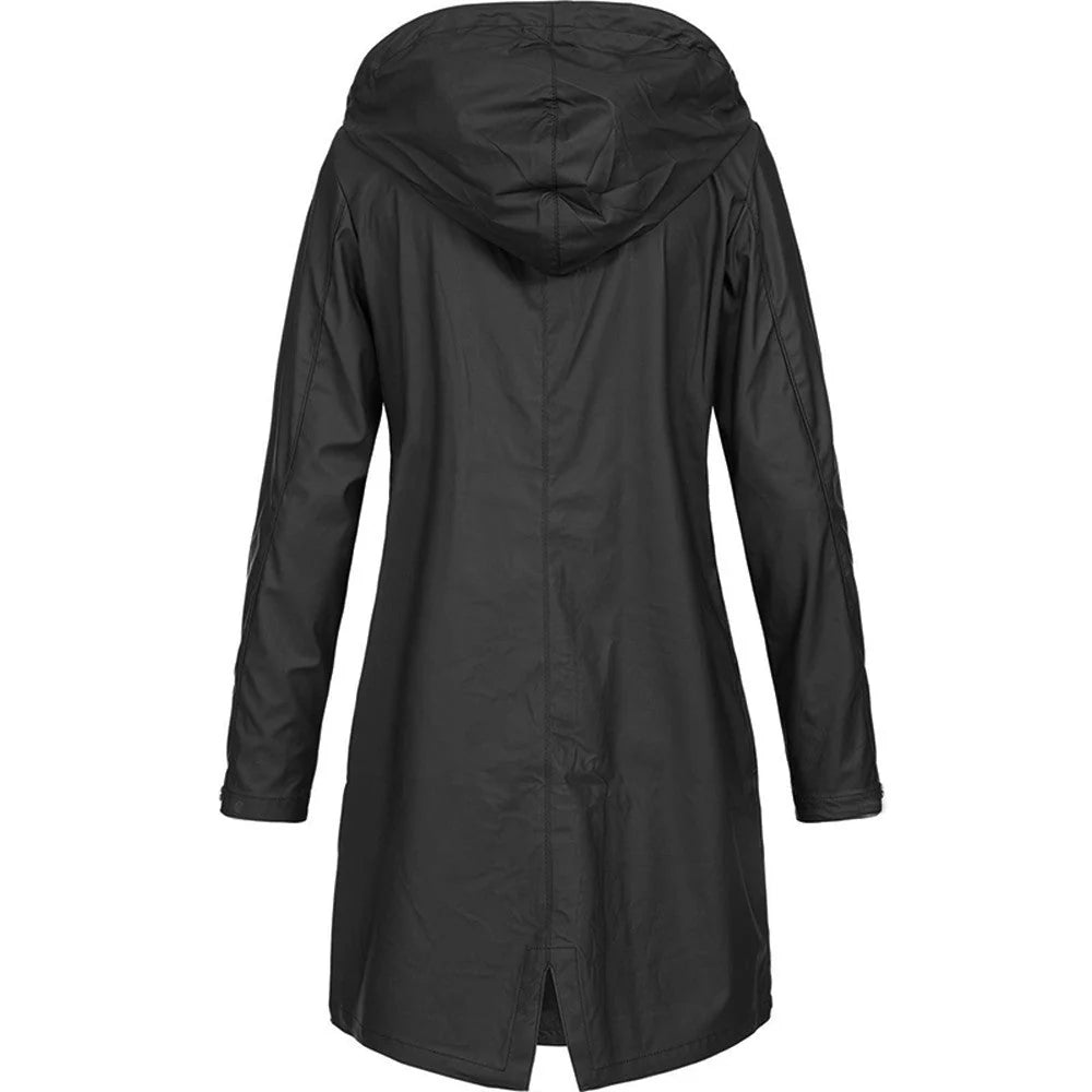 Audrey | Hooded Rain Jacket with Longline A-Line Fit for Winter