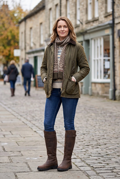 Ava | Waterproof Knee High Boots with Buckle Strap