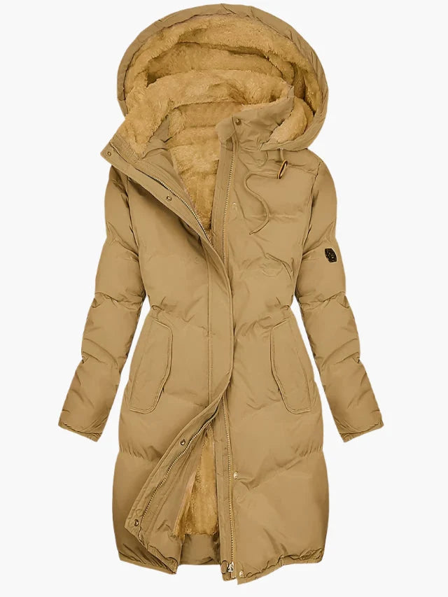 Brooklyn | Quilted Hooded Winter Coat with Snap Button Closure