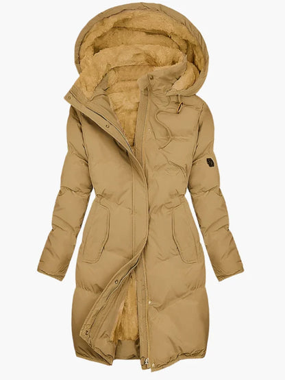 Brooklyn | Quilted Hooded Winter Coat with Snap Button Closure