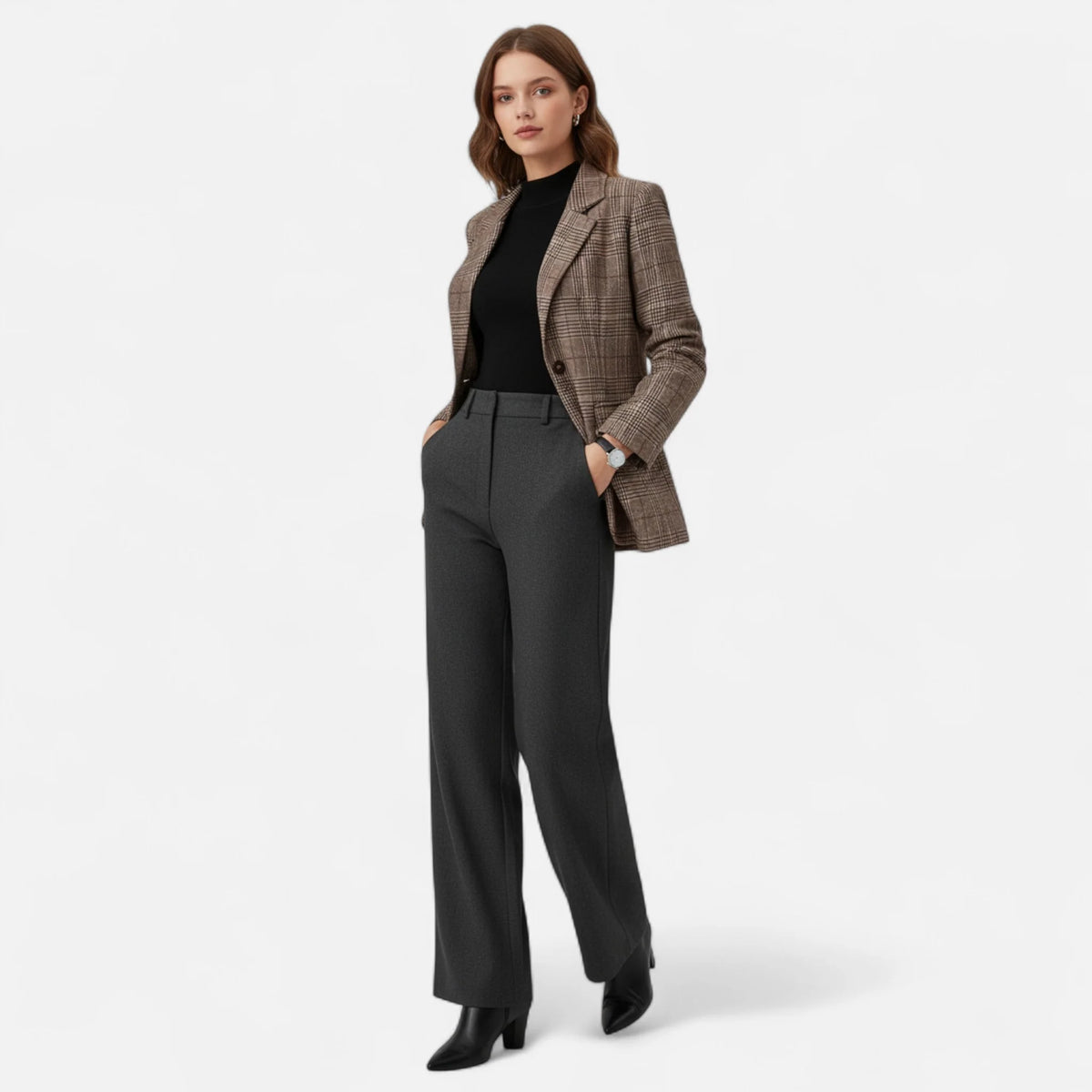 Charlotte | Plaid Blazer Single-Breasted Tailored Jacket