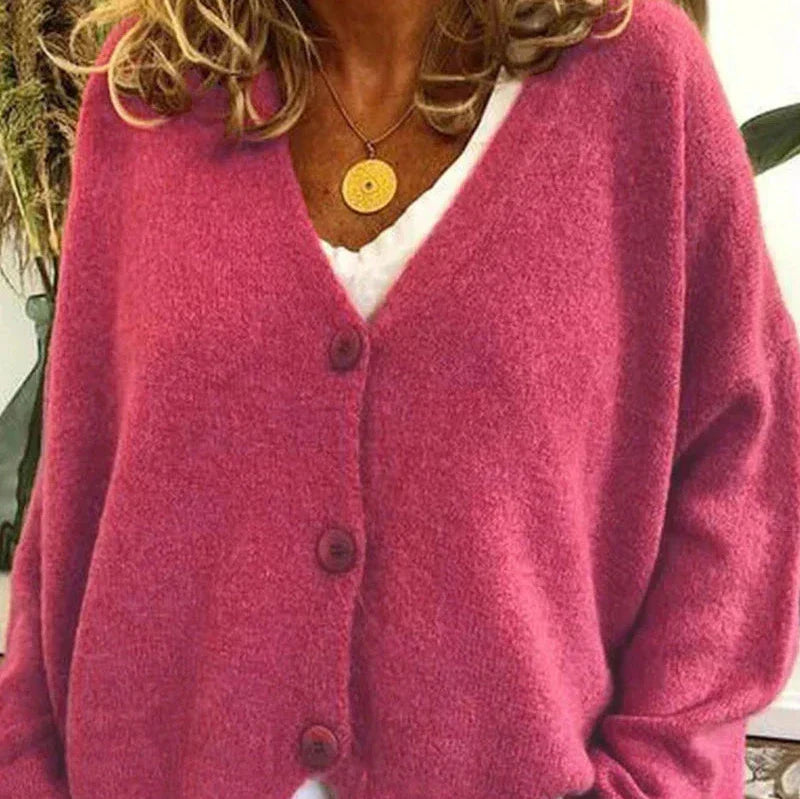 Claire | Cozy V-Neck Button Cardigan