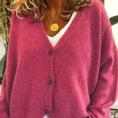 Claire | Cozy V-Neck Button Cardigan