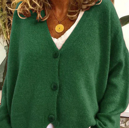 Claire | Cozy V-Neck Button Cardigan