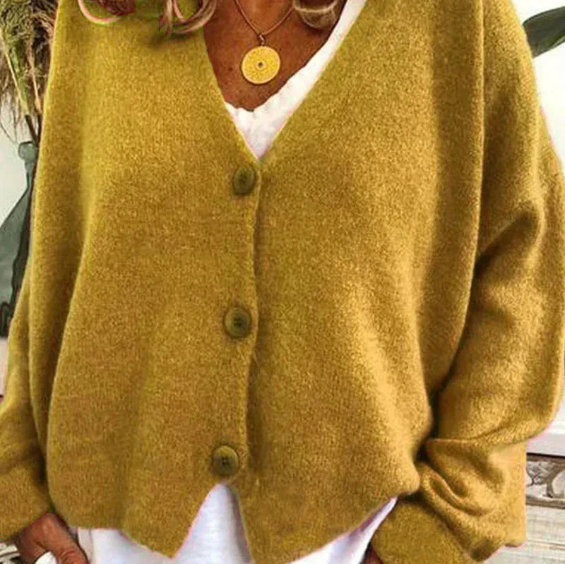 Claire | Cozy V-Neck Button Cardigan