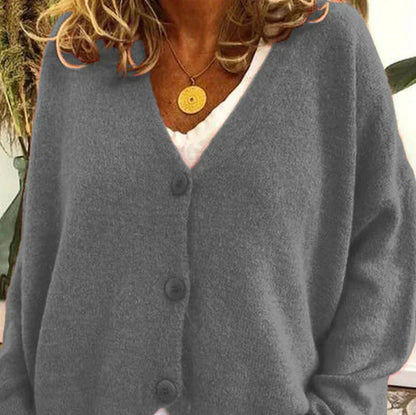 Claire | Cozy V-Neck Button Cardigan