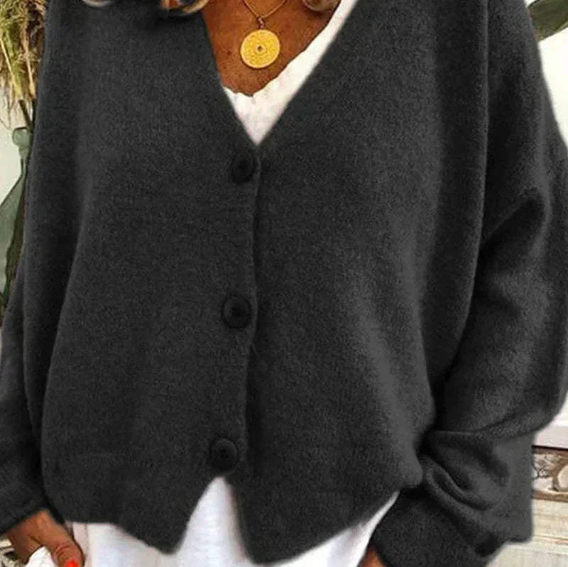 Claire | Cozy V-Neck Button Cardigan