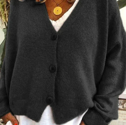 Claire | Cozy V-Neck Button Cardigan