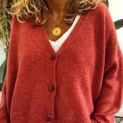 Claire | Cozy V-Neck Button Cardigan