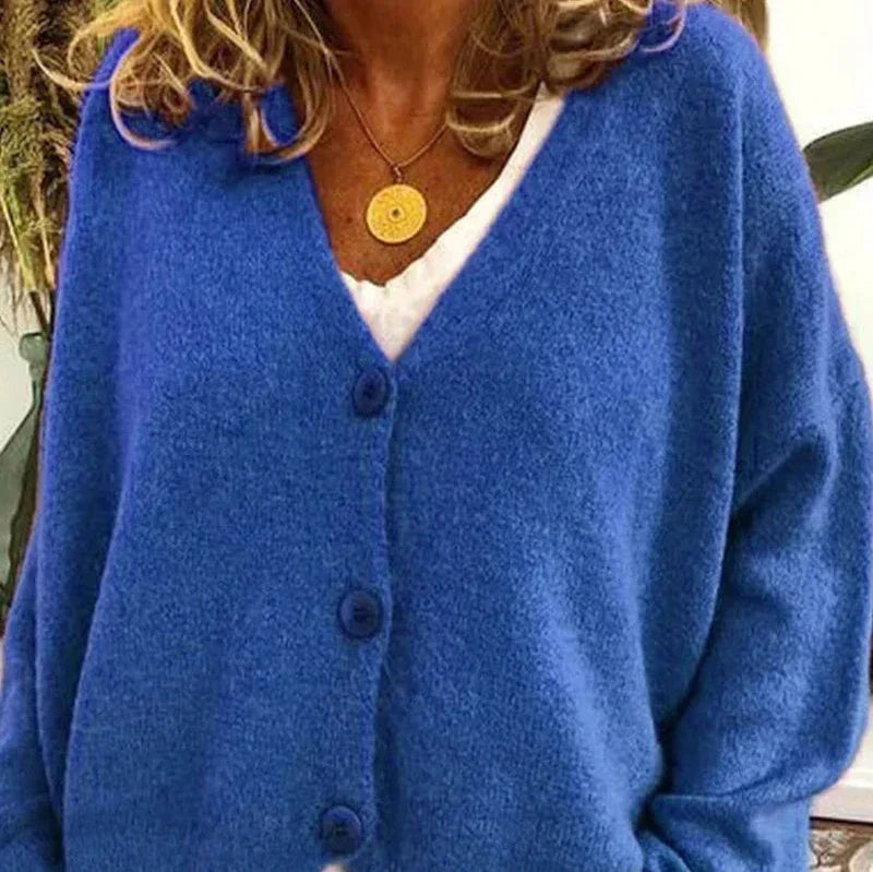 Claire | Cozy V-Neck Button Cardigan