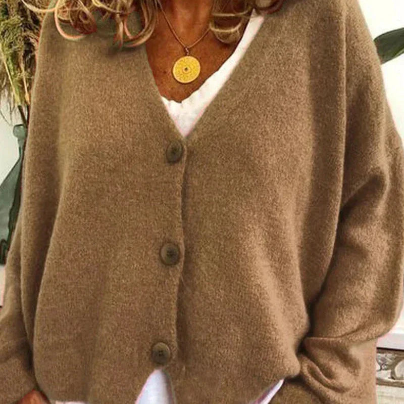 Claire | Cozy V-Neck Button Cardigan