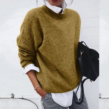Elise | Classic Crew Neck Ribbed Sweater