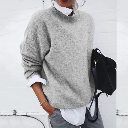 Elise | Classic Crew Neck Ribbed Sweater