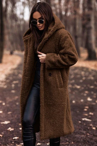 Emma | Faux Fur Hooded Coat with Winter Longline Fit