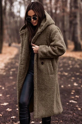 Emma | Faux Fur Hooded Coat with Winter Longline Fit