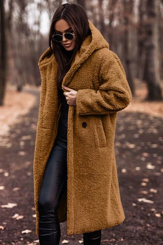 Emma | Faux Fur Hooded Coat with Winter Longline Fit