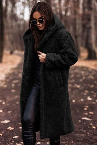 Emma | Faux Fur Hooded Coat with Winter Longline Fit