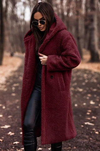 Emma | Faux Fur Hooded Coat with Winter Longline Fit