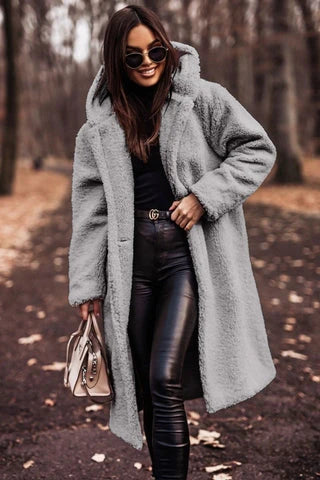 Emma | Faux Fur Hooded Coat with Winter Longline Fit