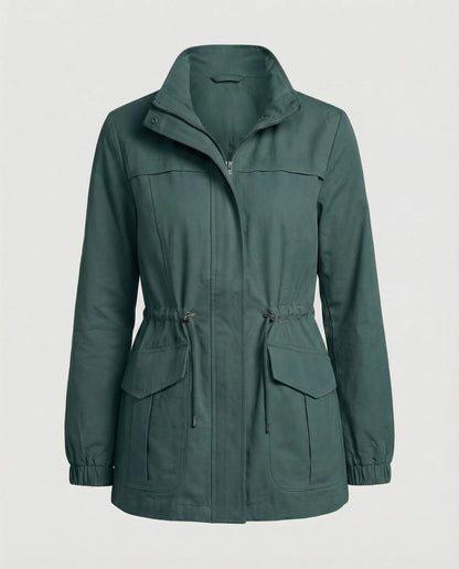 Grace | Utility Jacket with Drawstring Waist and Flap Pockets for Fall