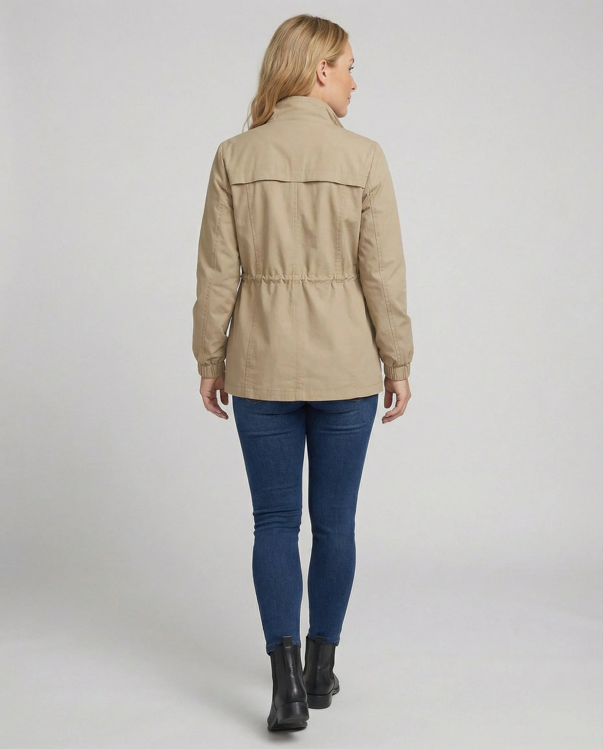 Grace | Utility Jacket with Drawstring Waist and Flap Pockets for Fall