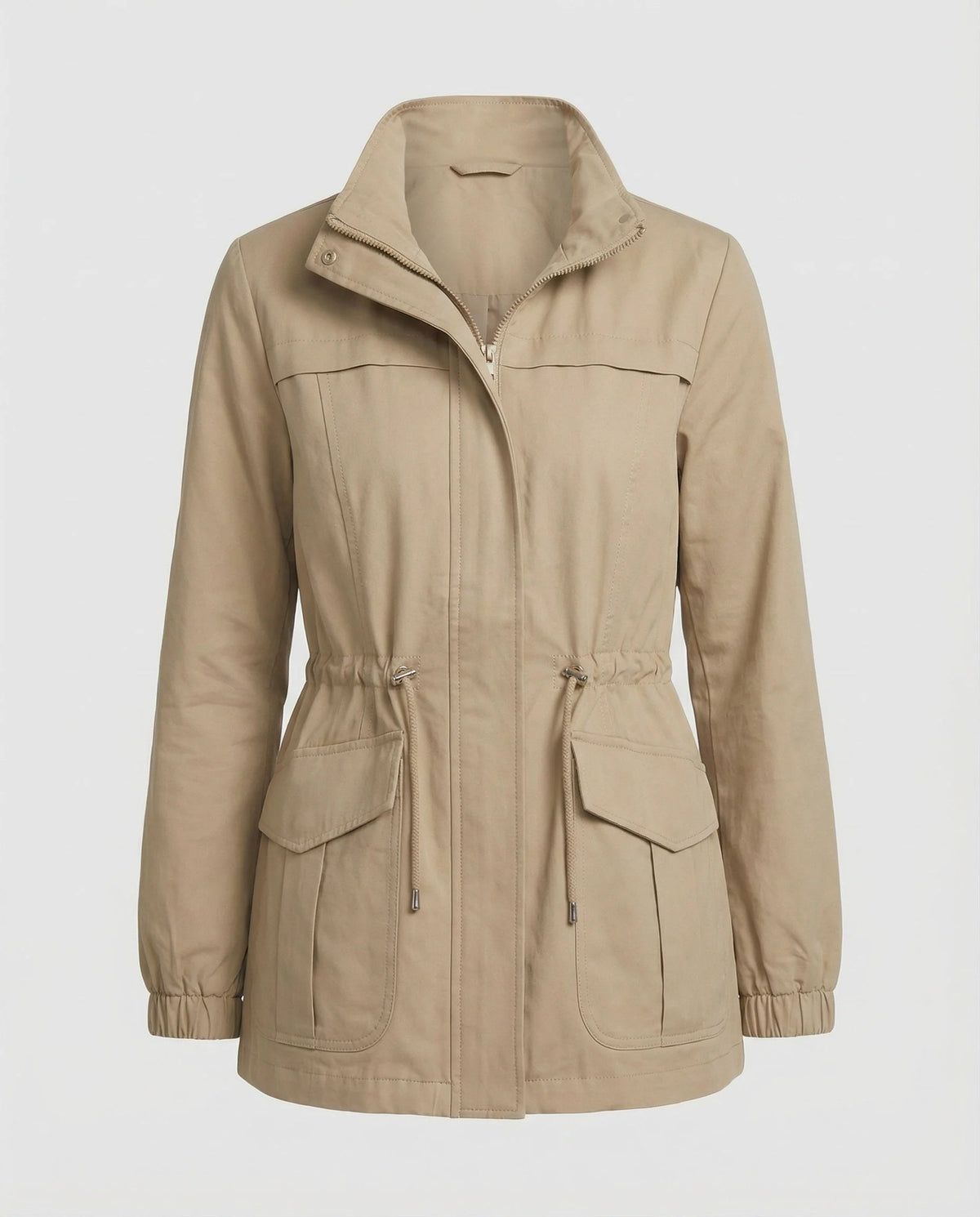 Grace | Utility Jacket with Drawstring Waist and Flap Pockets for Fall