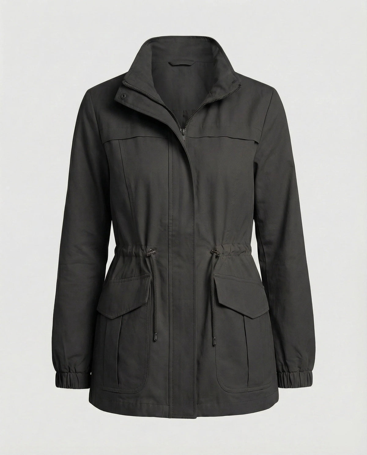 Grace | Utility Jacket with Drawstring Waist and Flap Pockets for Fall