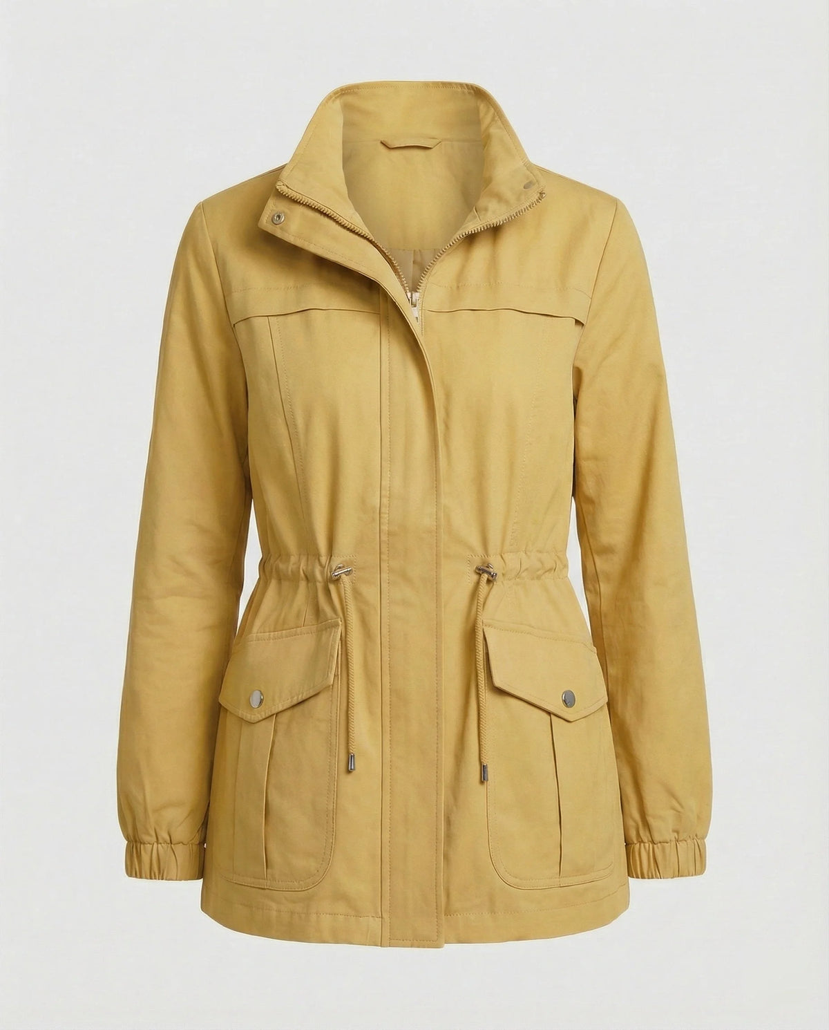 Grace | Utility Jacket with Drawstring Waist and Flap Pockets for Fall