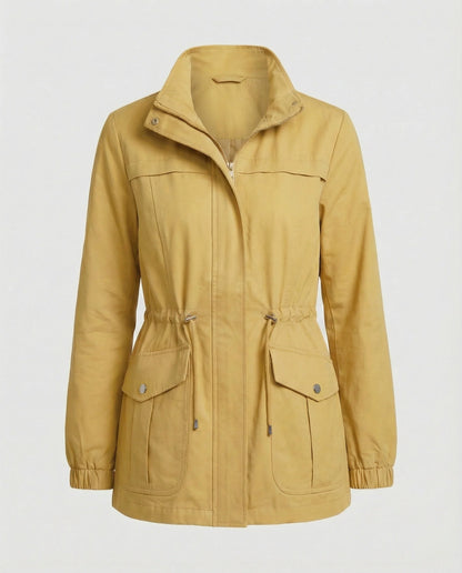 Grace | Utility Jacket with Drawstring Waist and Flap Pockets for Fall