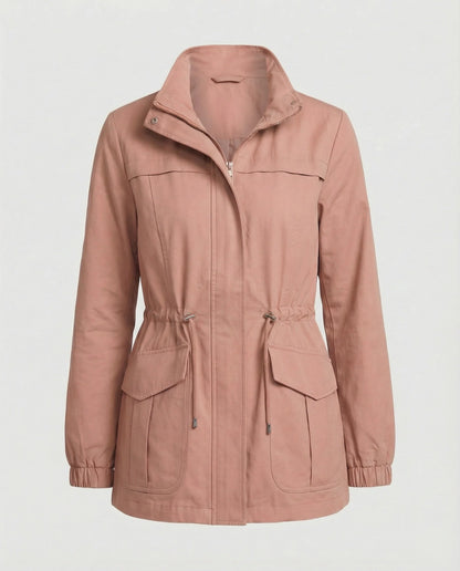 Grace | Utility Jacket with Drawstring Waist and Flap Pockets for Fall