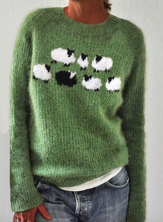 Harlow | Warm Crew Neck Longline Sweater