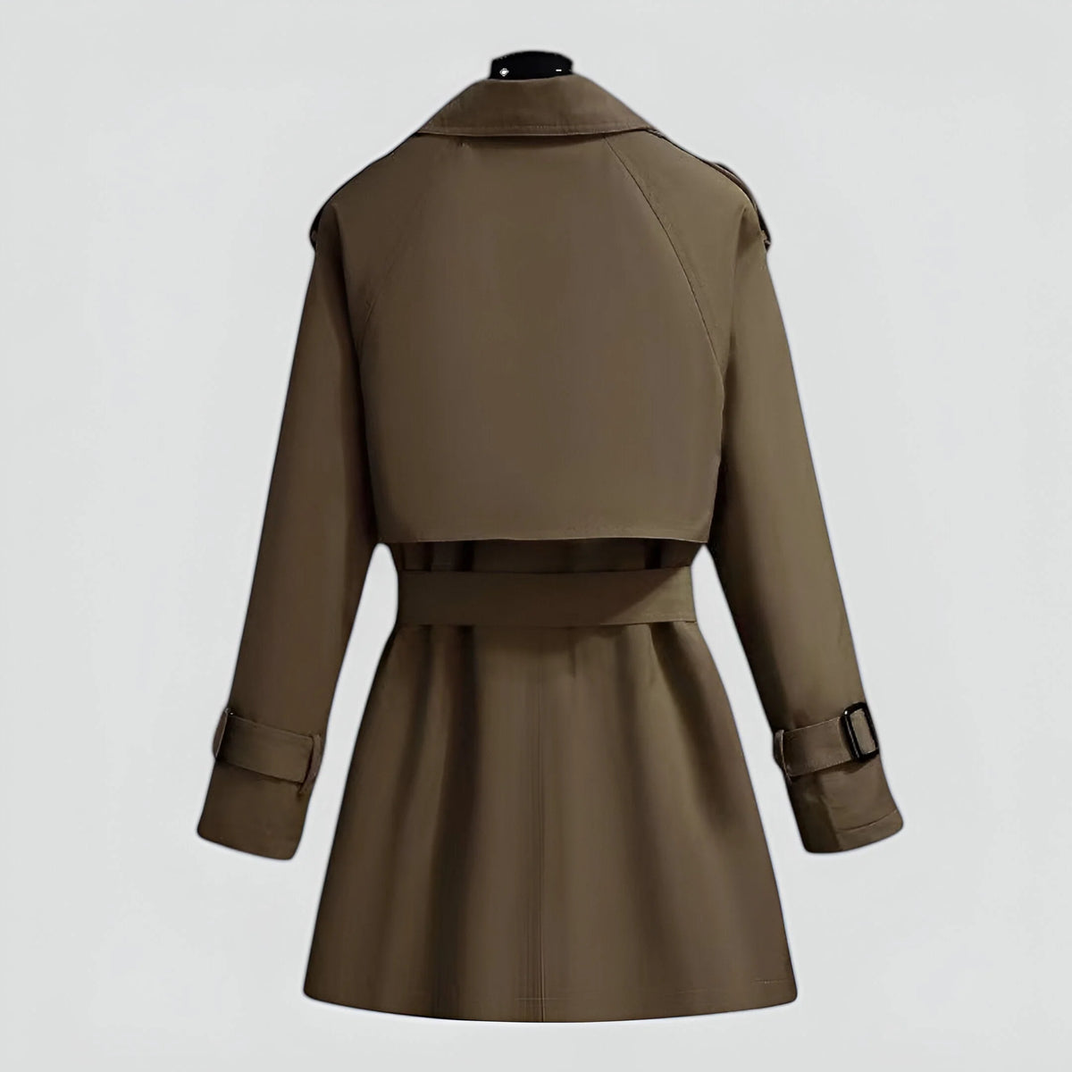 Hazel | Double-Breasted Trench Coat with Belted Waist for Fall