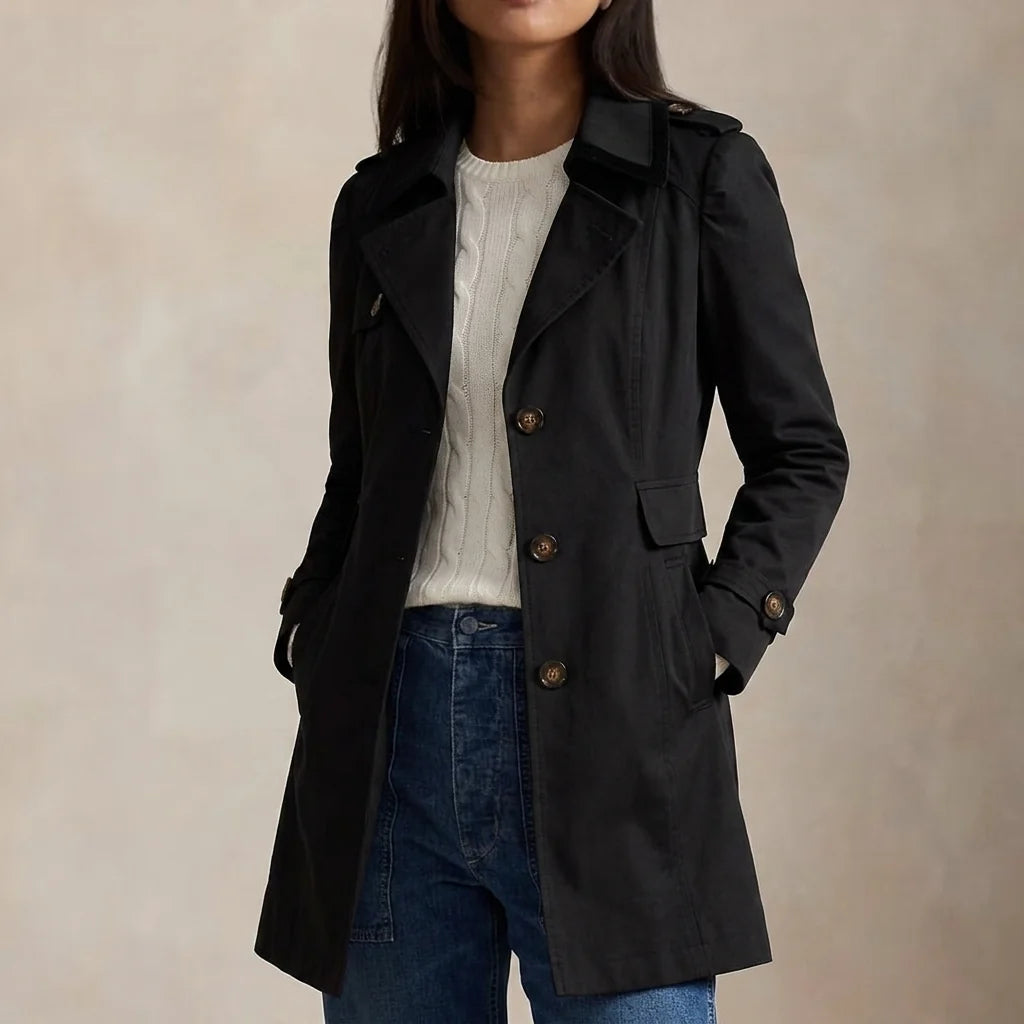 Jessica | Slim Fit Notched Collar Coat for Transitional Weather