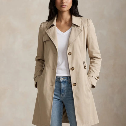 Jessica | Slim Fit Notched Collar Coat for Transitional Weather