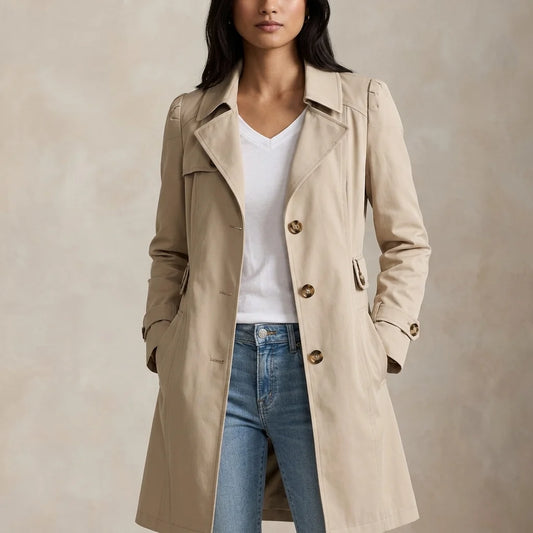 Jessica | Slim Fit Notched Collar Coat for Transitional Weather