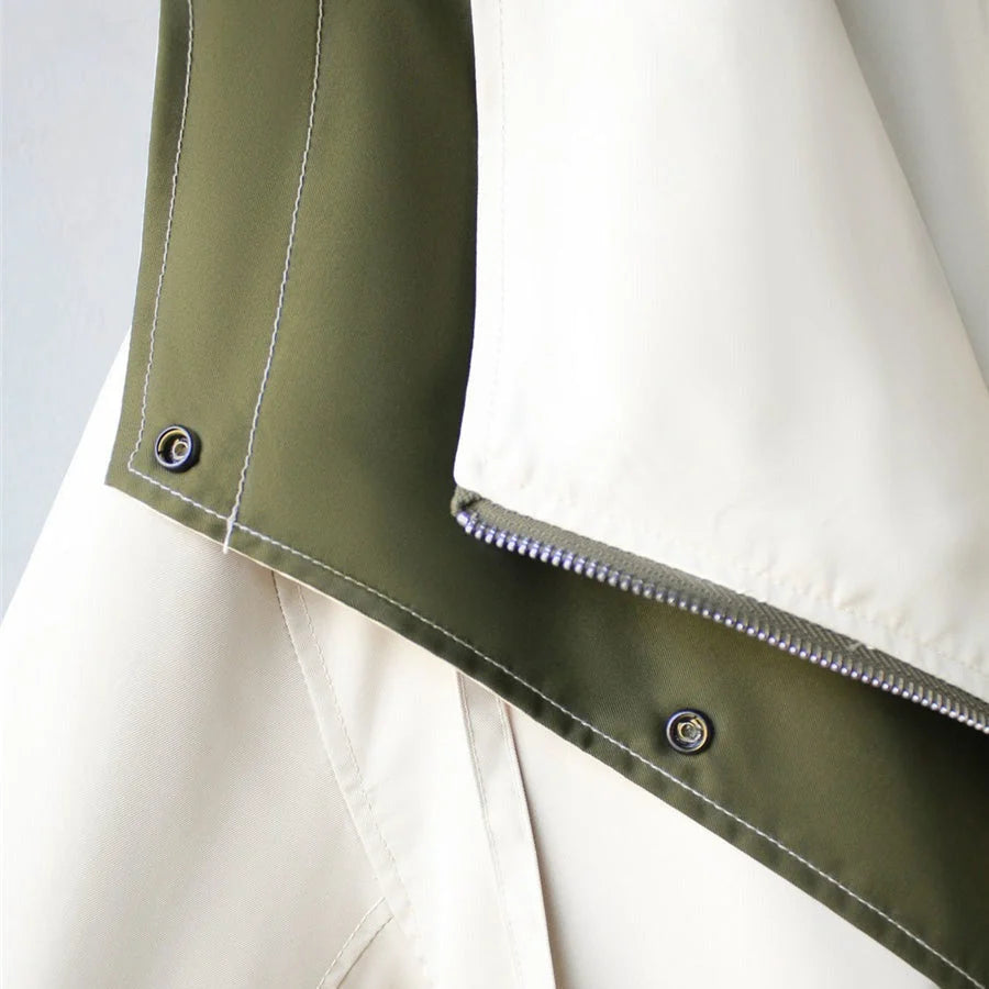 Leah | Oversized Hooded Trench Coat with Drawstring Waist