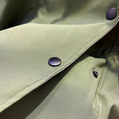 Leah | Oversized Hooded Trench Coat with Drawstring Waist