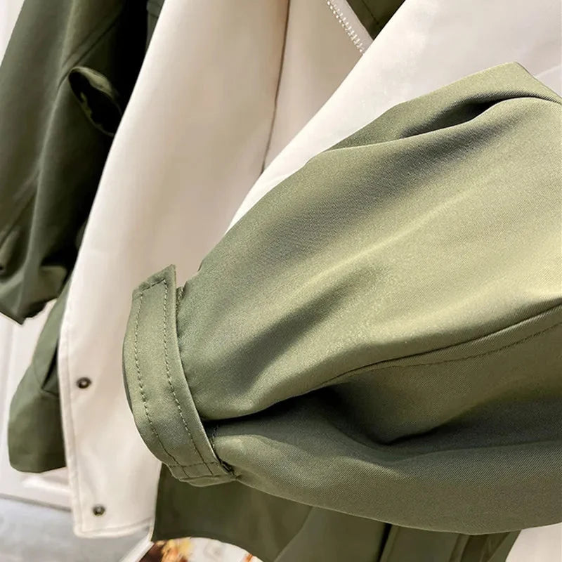 Leah | Oversized Hooded Trench Coat with Drawstring Waist