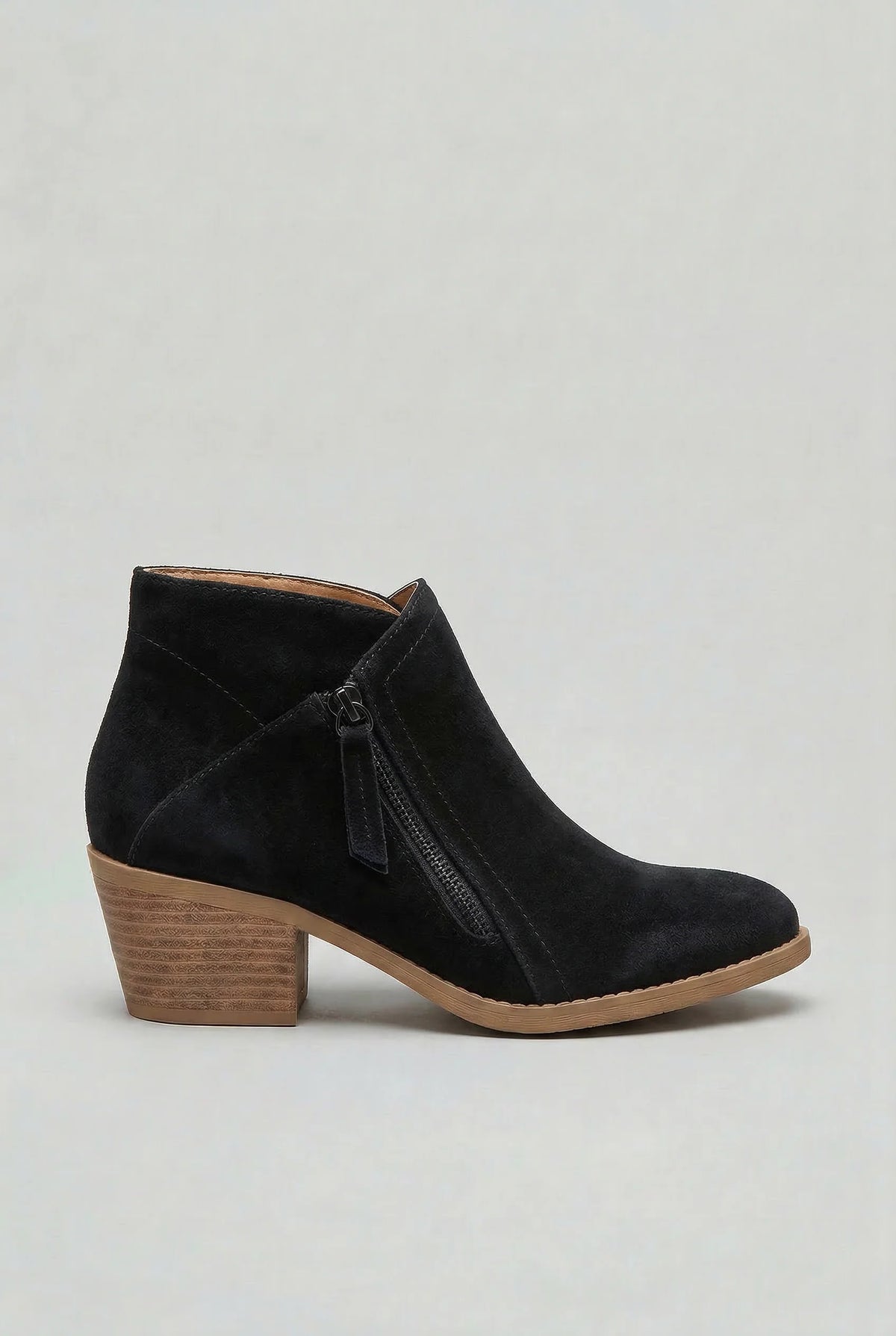 Lily | Block Heel Ankle Boots with Side Zip