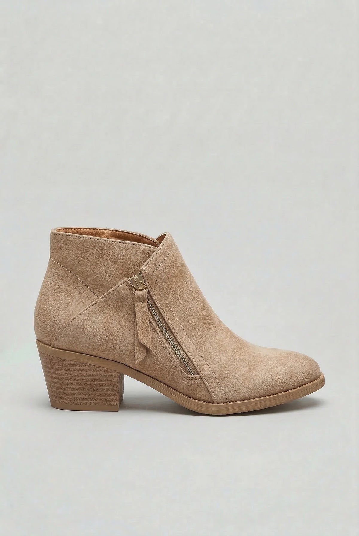 Lily | Block Heel Ankle Boots with Side Zip