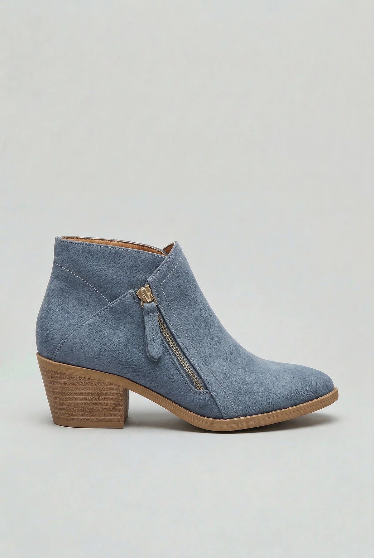 Lily | Block Heel Ankle Boots with Side Zip