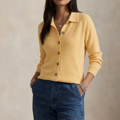 Olivia | Collared Knit Cardigan for Everyday Layering