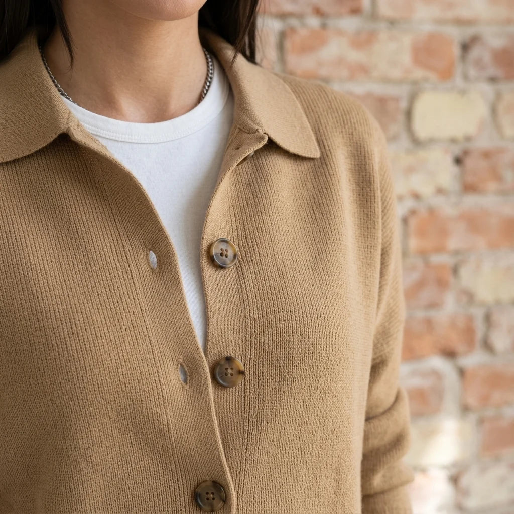 Olivia | Collared Knit Cardigan for Everyday Layering